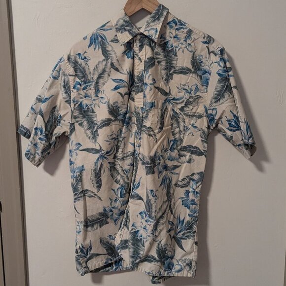 Vintage Go Barefoot Hawaii Aloha Shirt Cotton Button Reverse Dye Floral Size XL - Picture 4 of 5